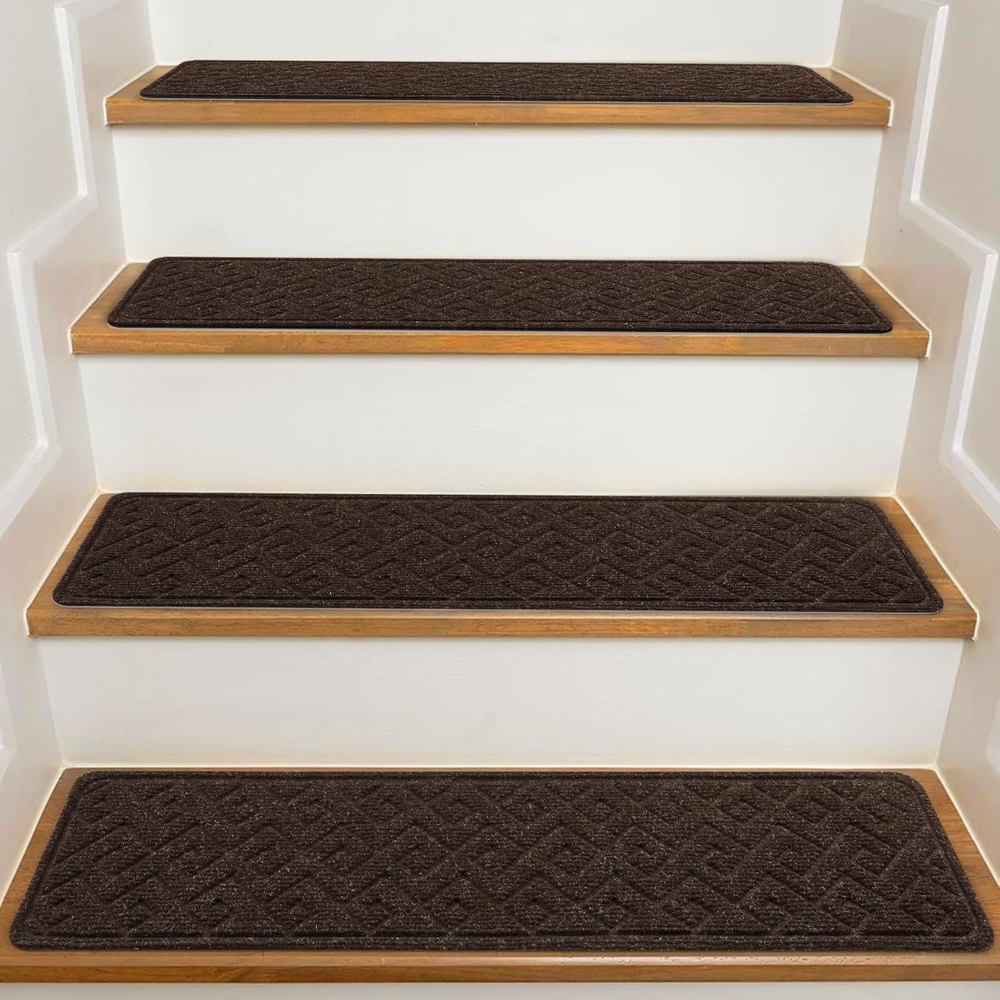 Non Slip Carpet Stair Treads for Wooden Steps, 15 Pack 8in X 30