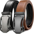CHAOREN Leather Ratchet Belt Men 2 Pack - Customizable Fit Belts