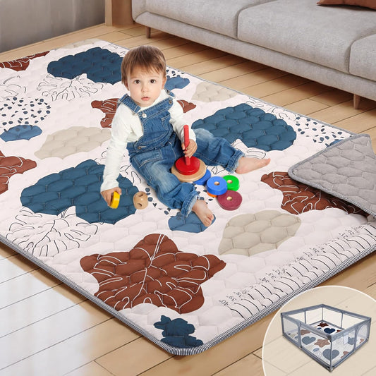 Large Foldable Baby Play Mat - Boho Style