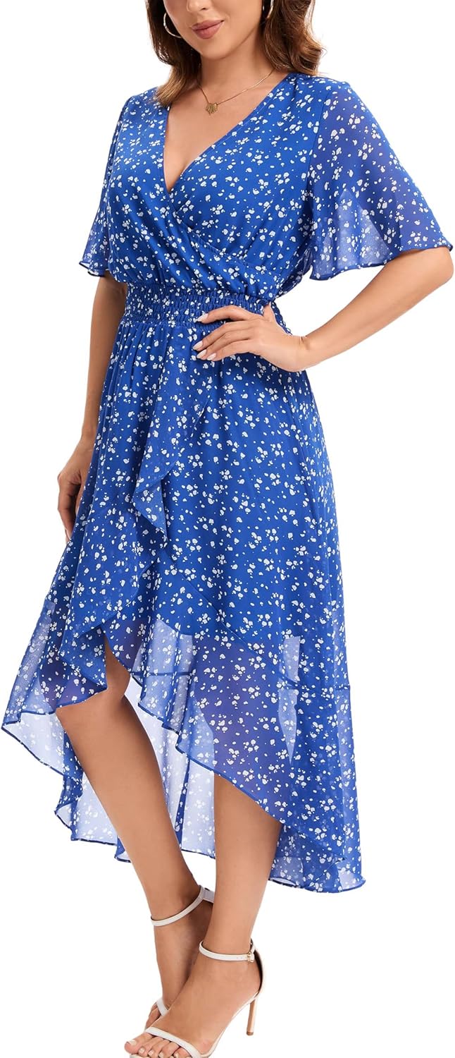 Kormei Womens Short Sleeve Floral Maxi Dress for Any Occasion