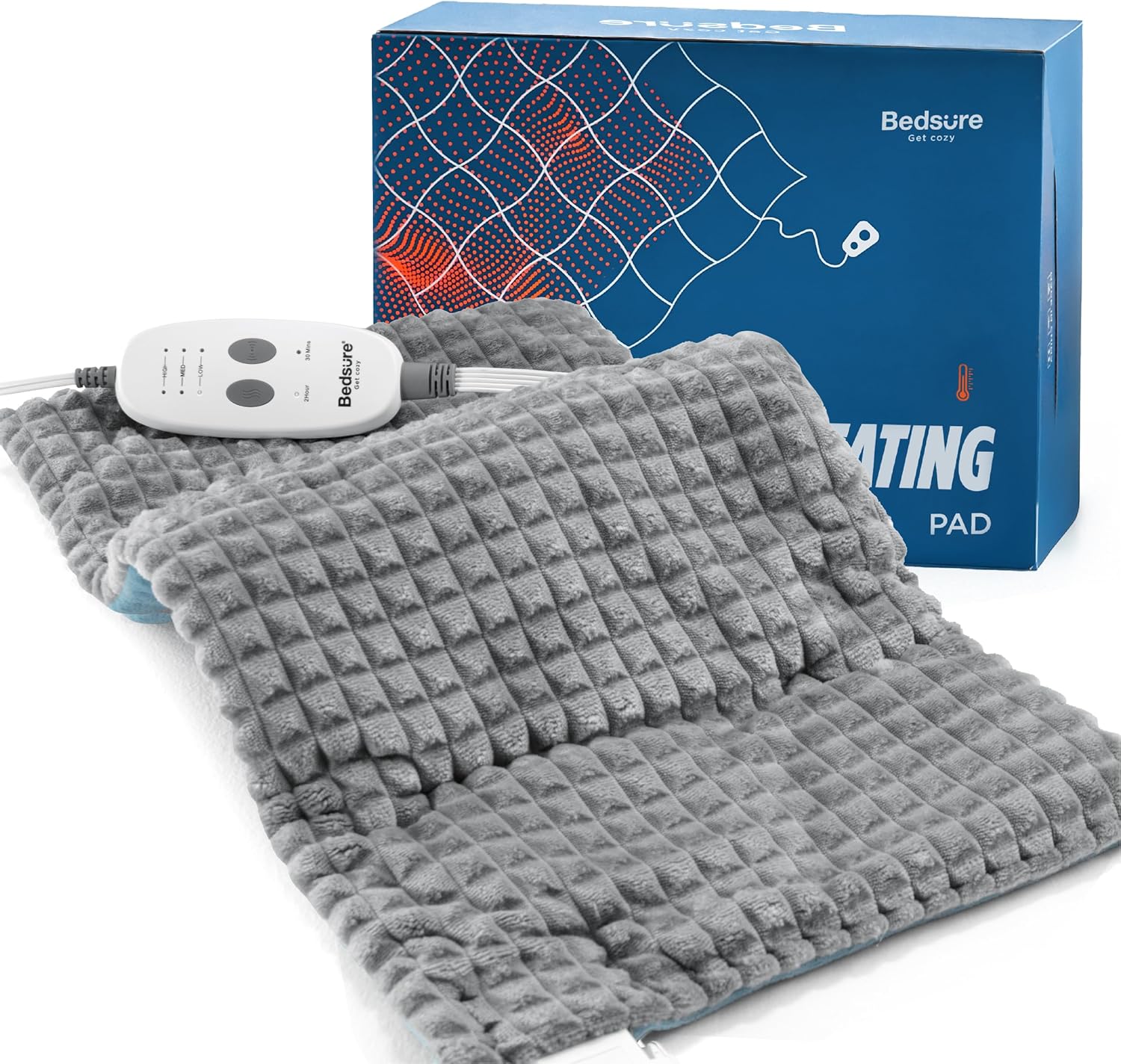 Bedsure Back Heating Pad for Neck and Shoulders with Vibration