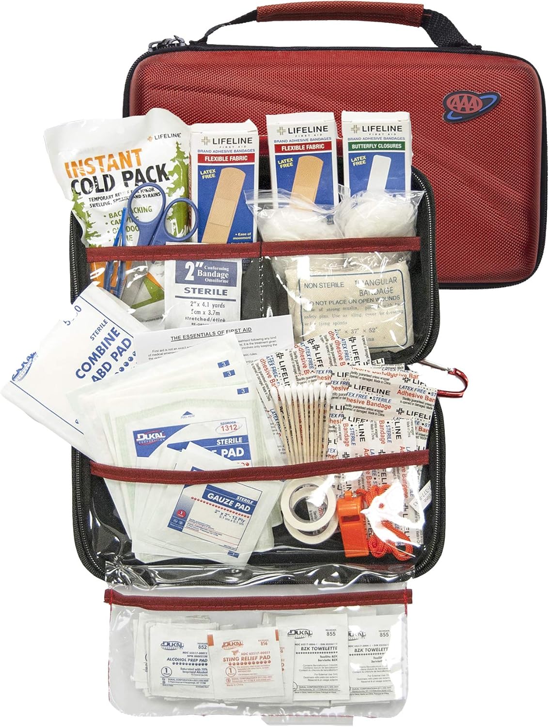 LIFELINE-4180 AAA 121 Piece Road Trip First Aid Kit