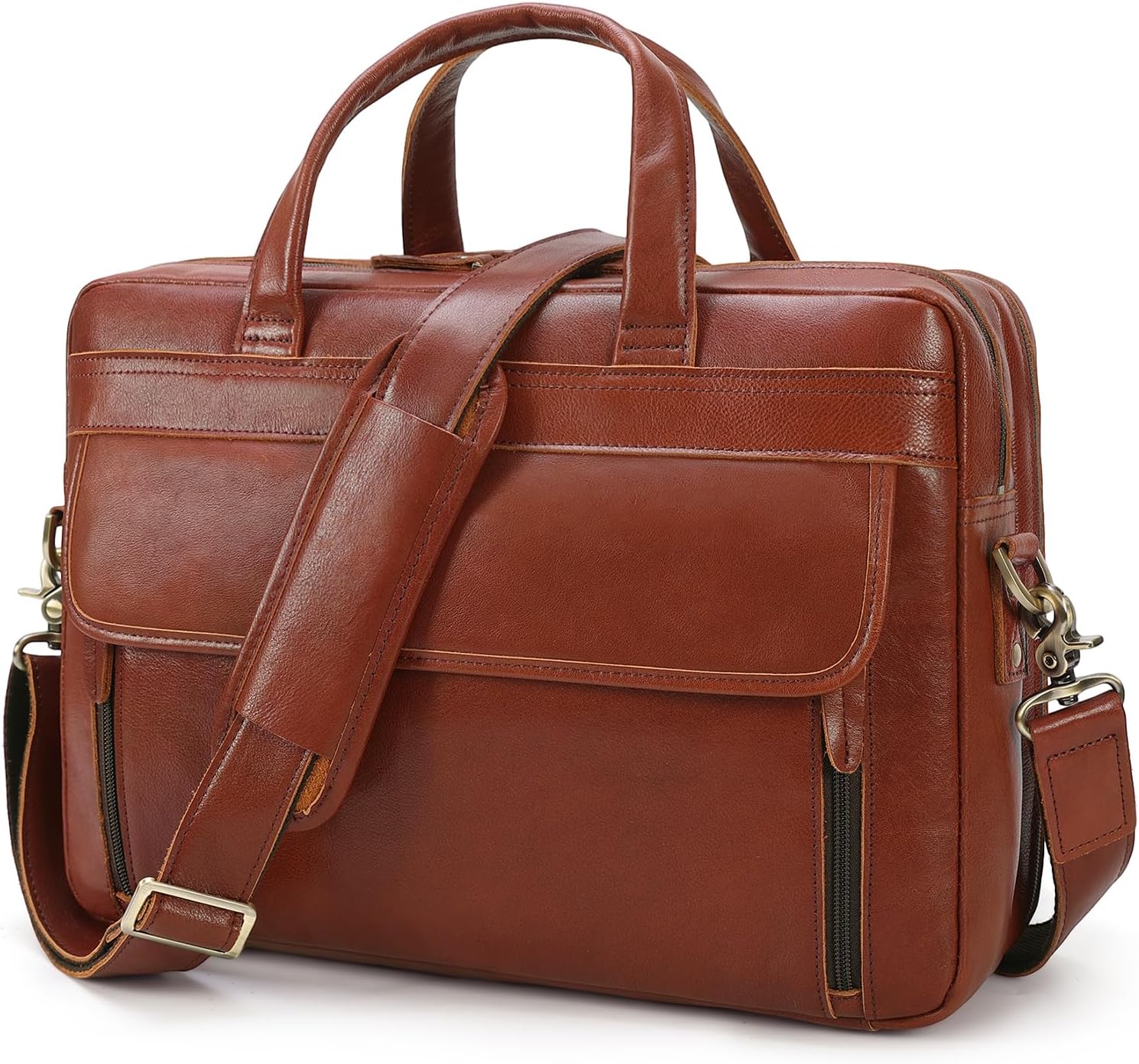 Masa Kawa Leather Briefcase for Men - Stylish & Durable Design