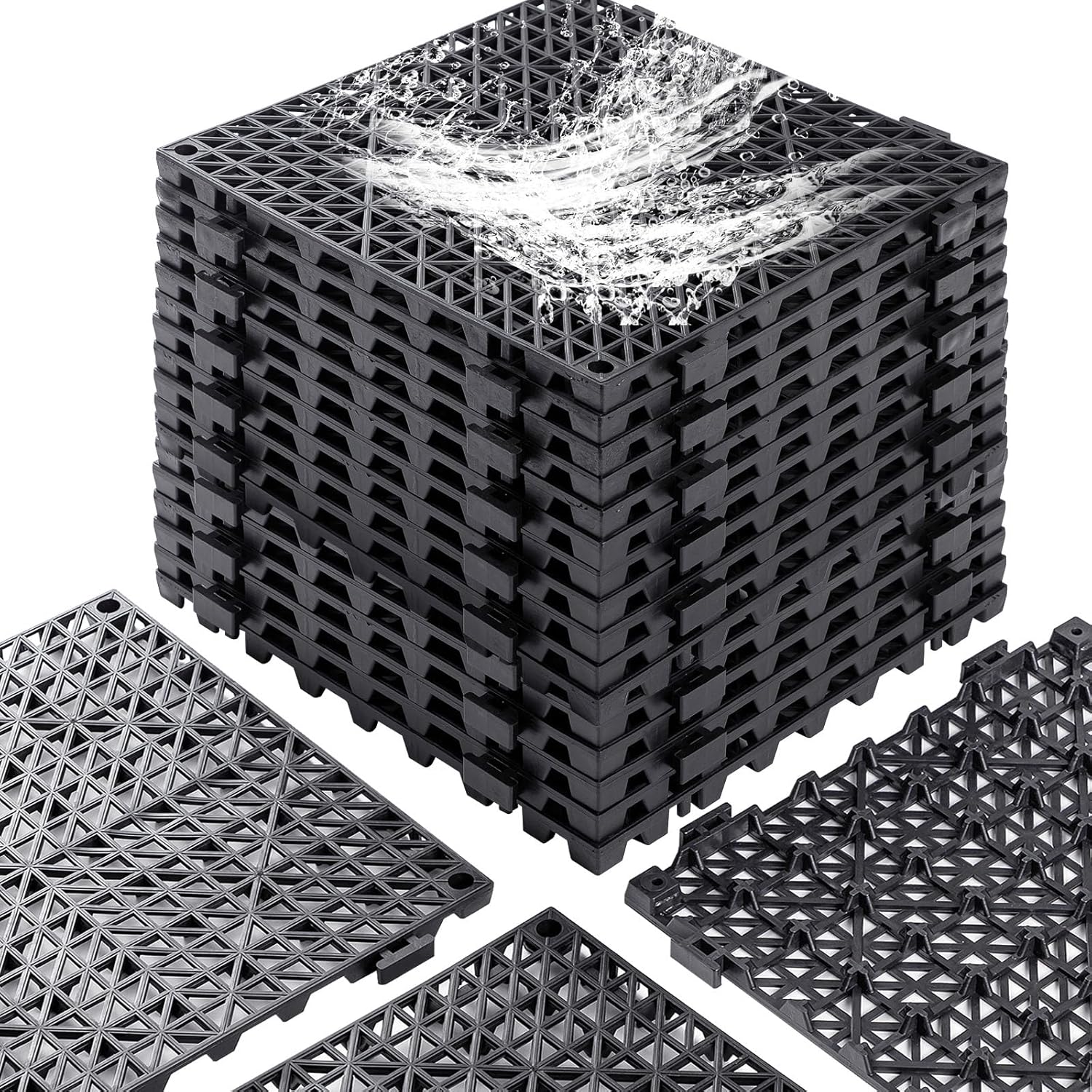 12 x 12 Drainage Interlocking Floor Tiles for Versatile Use