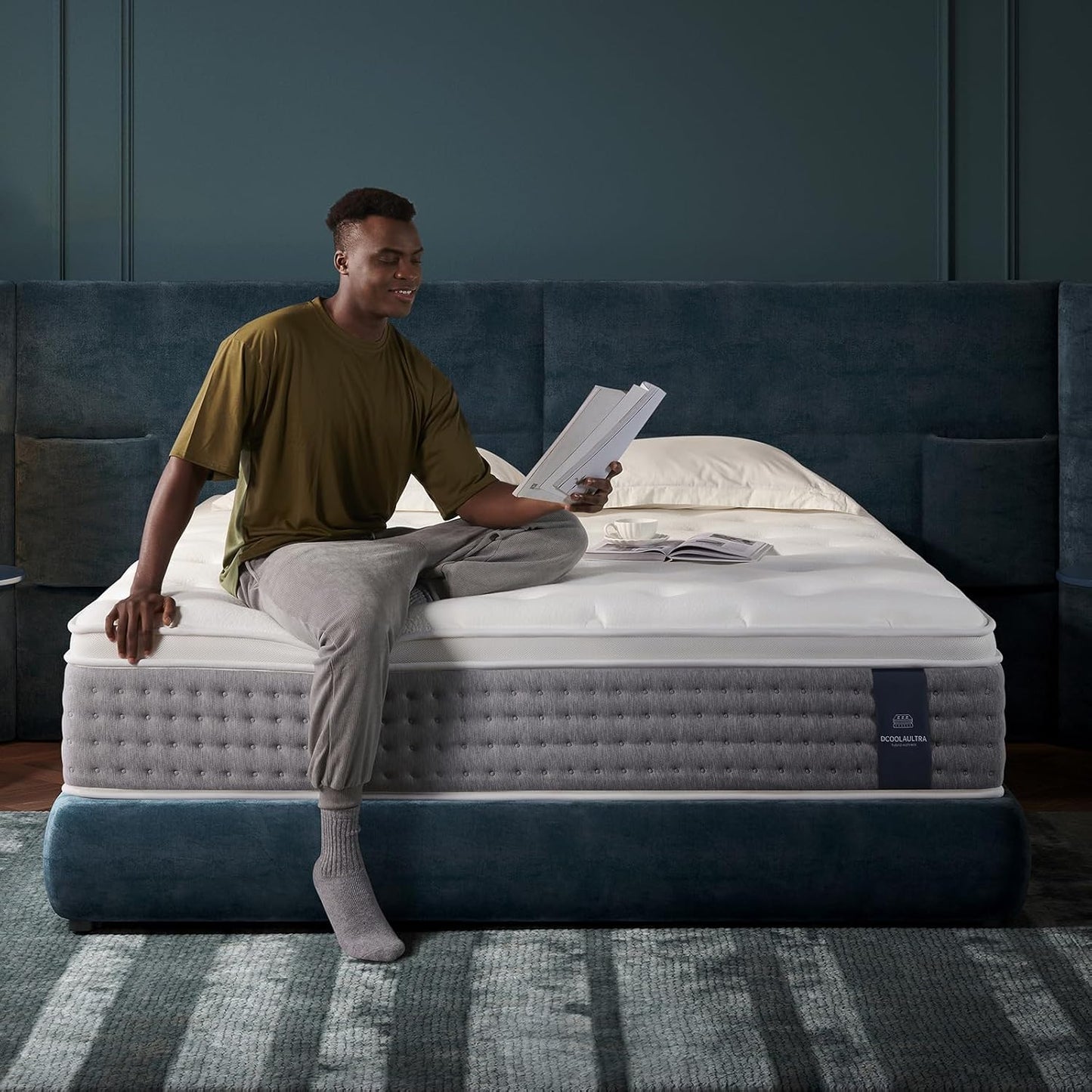 Queen Size Mattress 12 Inch Hybrid with Memory Foam Support
