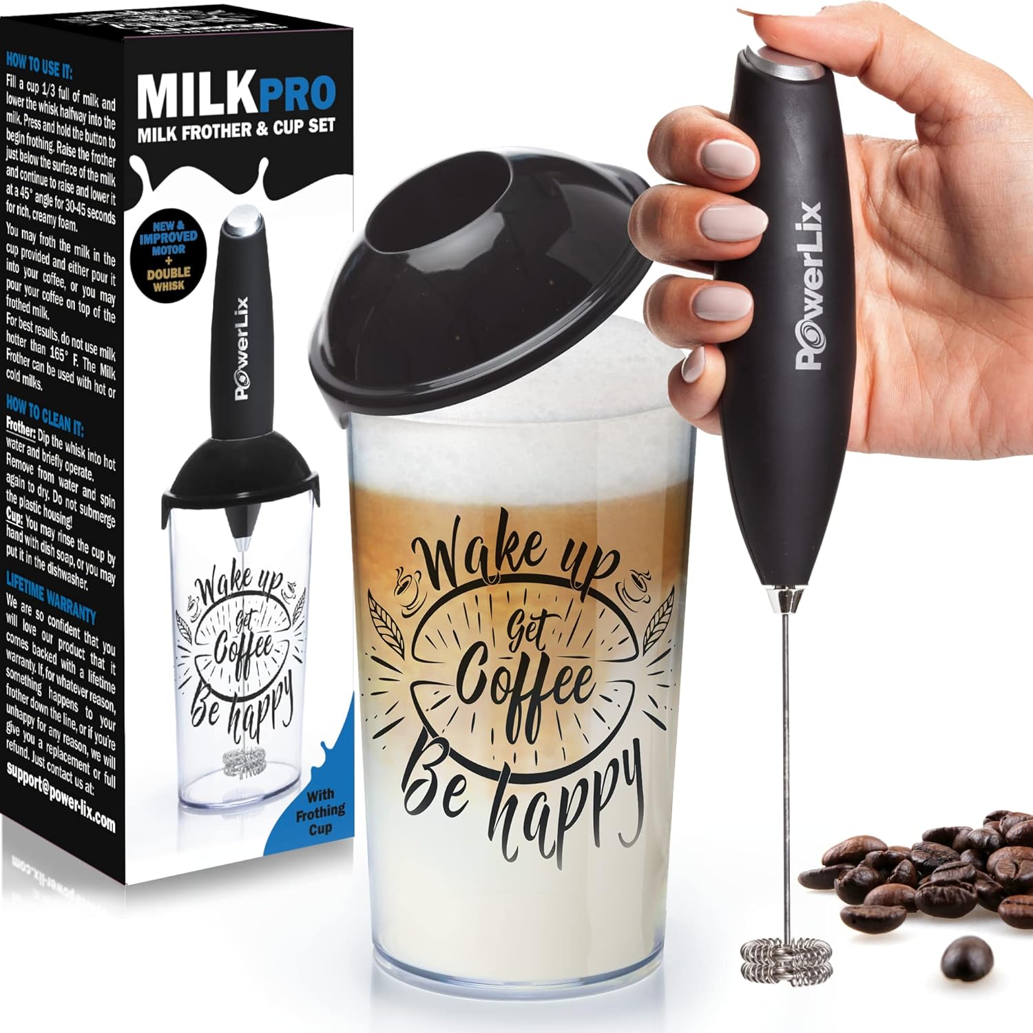 POWERLIX Electric Foam Maker - Effortless Frothing!