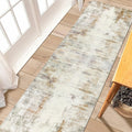 Hallway Runner Rug 2x10 ft Modern Washable Low Pile Runner - Soft, Non