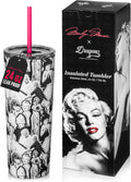 Marilyn Monroe Vacuum Insulated Tumbler with Lid and Straw - 24 oz