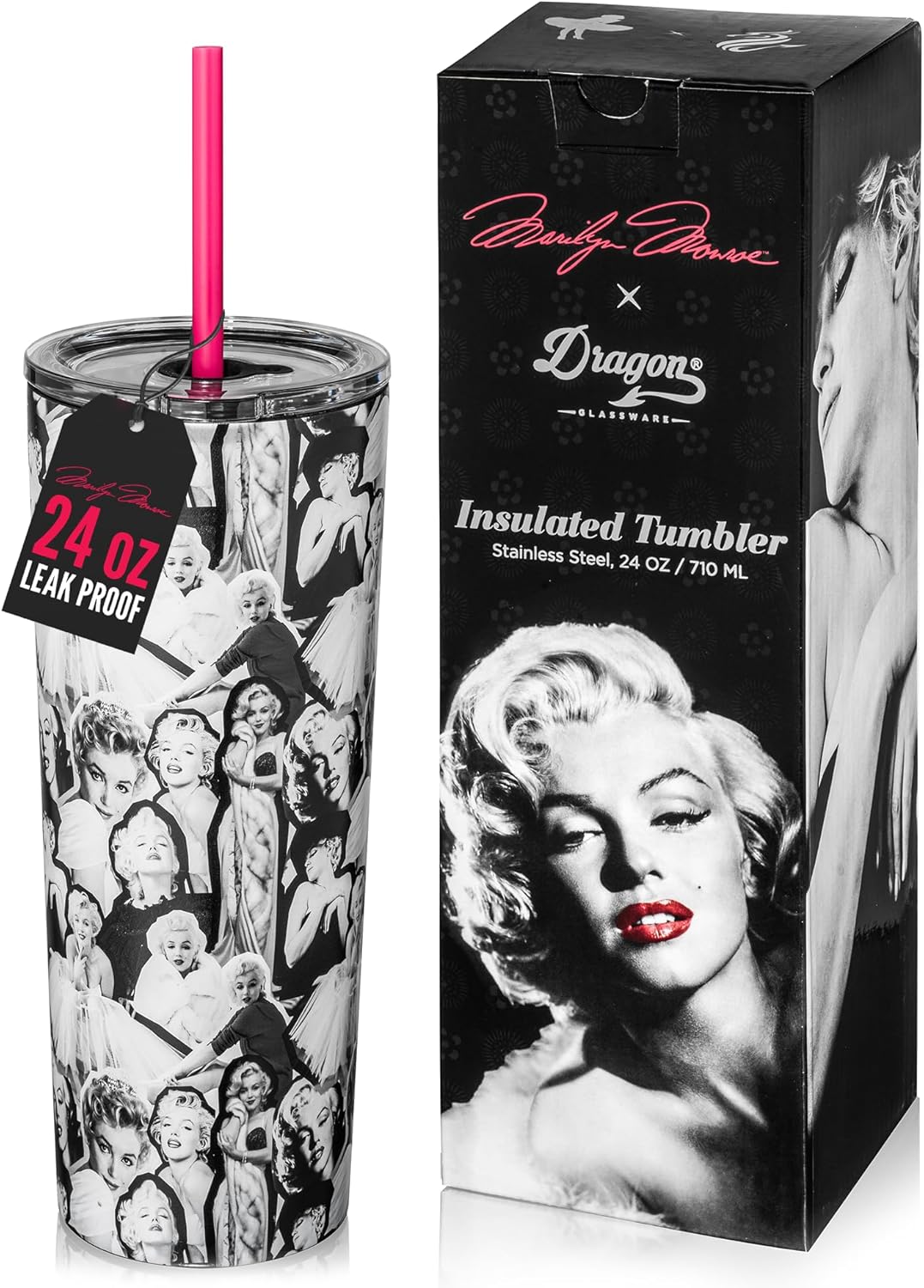 Marilyn Monroe Vacuum Insulated Tumbler - 24 oz Stylish Cup