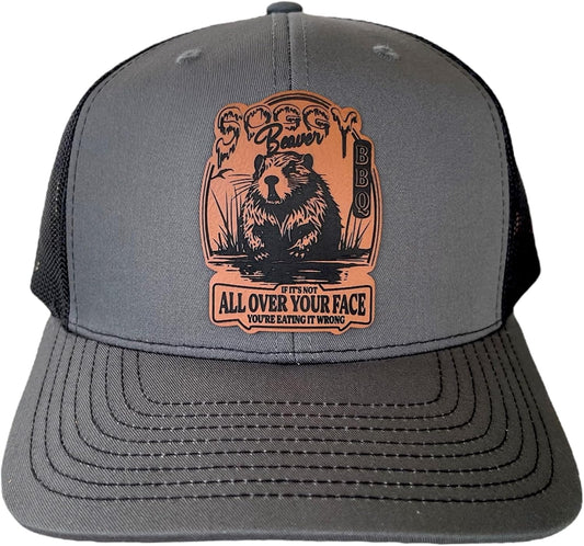 Funny Trucker Hats for Adult Humor - Soggy Beaver BBQ Gift