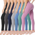 Creamlush High Waisted Leggings for Women - Buttery Soft 7-Pack Yoga