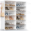 Shoe Rack Organizer 24 Pair Shoe Storage Cabinet - Dustproof