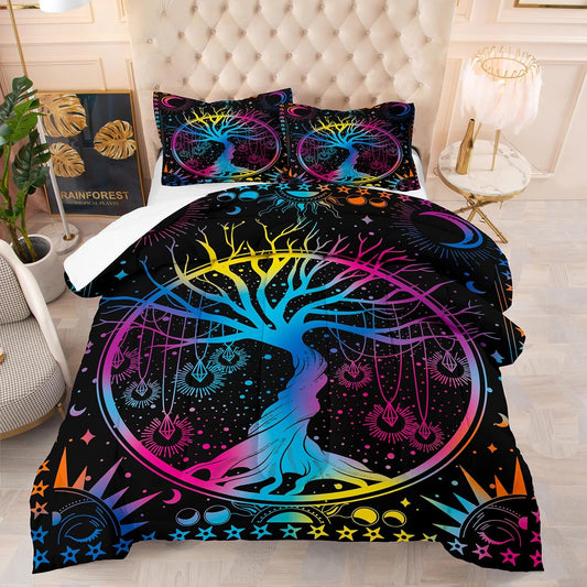 NINENINE Tree of Life Queen Comforter Set for Kids and Teens