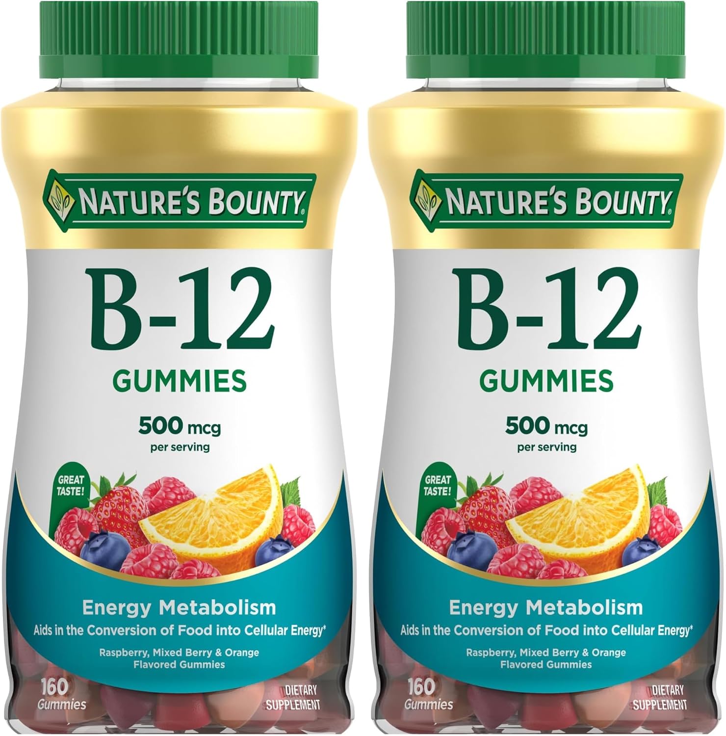 Nature's Bounty Vitamin B12 Gummies for Energy and Health