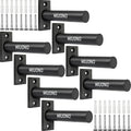 Weight Plate Holder Wall Mounted Rack (Black, 4-Peg) - Space-Saving