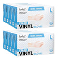 ForPro Disposable Vinyl Gloves Clear Large - Industrial Grade
