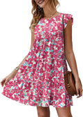 Women's Apricot Babydoll Summer Dress - Flowy Sleeveless Mini