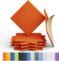 12 Pack Acoustic Panels 12x12x0.4 in Orange-Red - Hexagon Foam