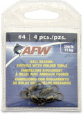 American Fishing Wire Black Ball Bearing Swivels Size 4 - 200 lb