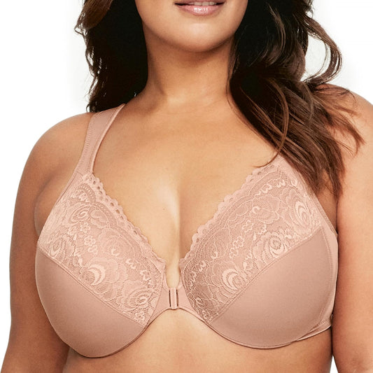Glamorise Women's Plus Size Wonderwire Front-Closure Bra #1245