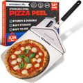 KitchenStar Stainless Steel Pizza Peel 14 in with Folding Handle