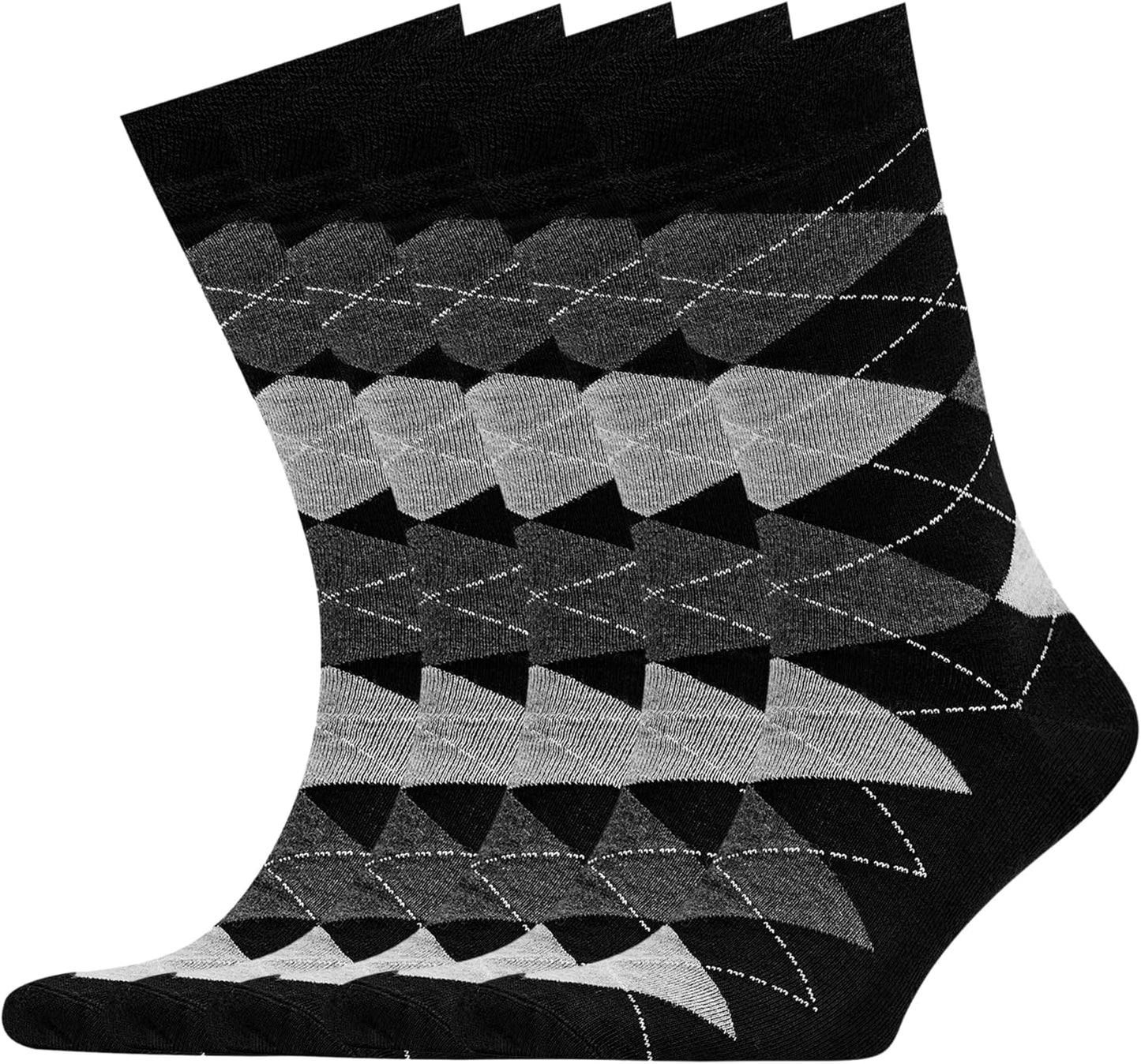VRD Mens Dress Socks 5-Pack Assorted Patterns for Stylish Wear
