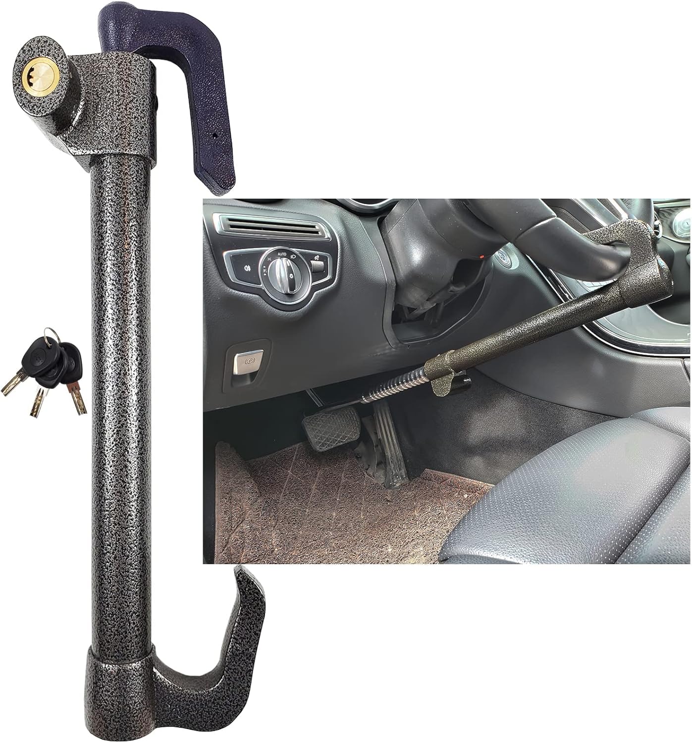 Steering Wheel Lock Anti-Theft Device for Car Security