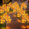 Solar Fall Maple Tree Lights 34in - 4PCS Decorative Pathway
