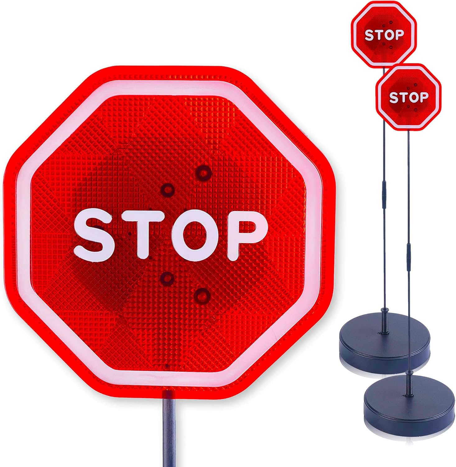 Flashing LED Stop Sign Parking Assistant System for Garage Use