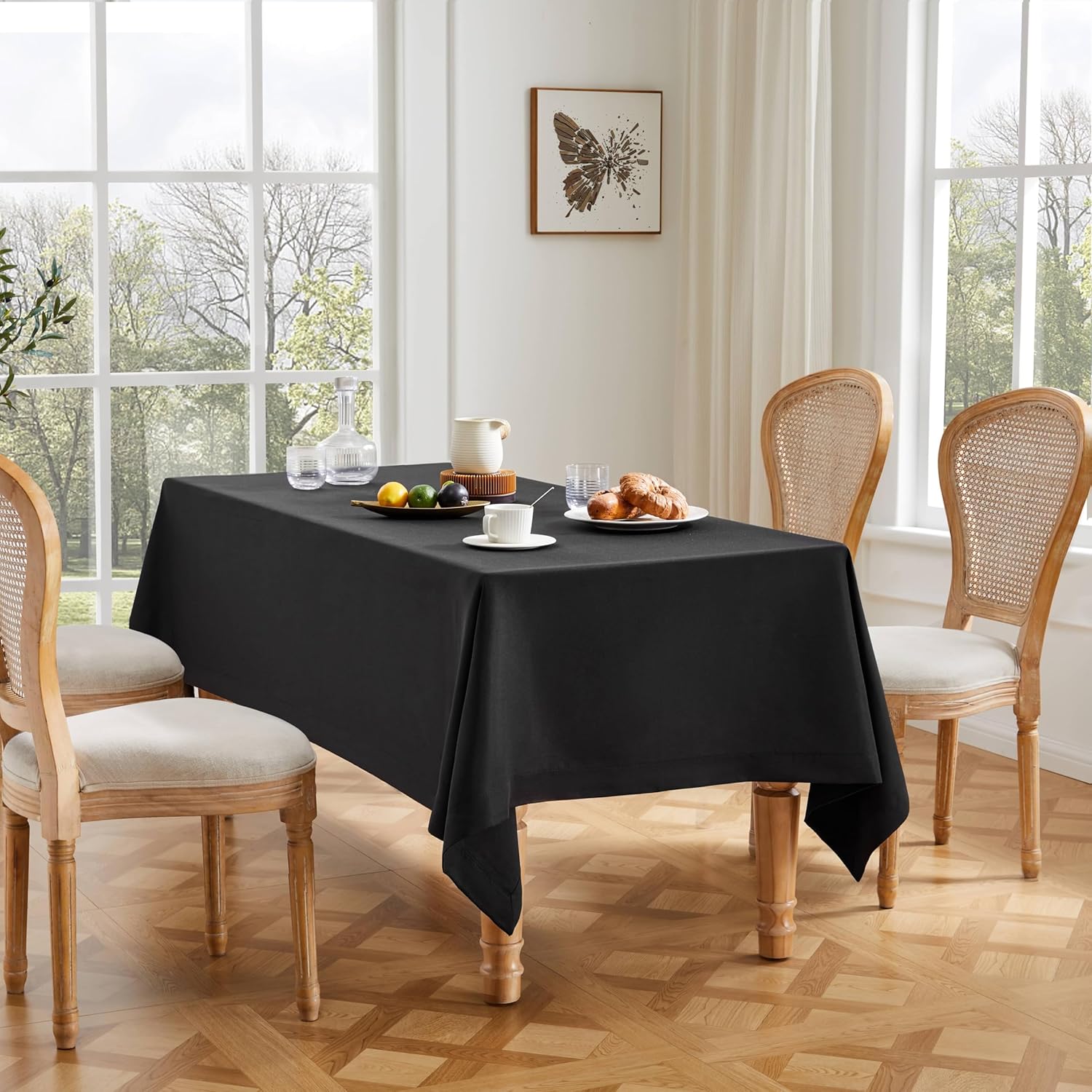 ZeeMart Basic Linen Textured Table Cloth for Elegant Dining