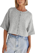 Springrain Cropped Cardigan Sweaters for Women - Lightweight Knit may