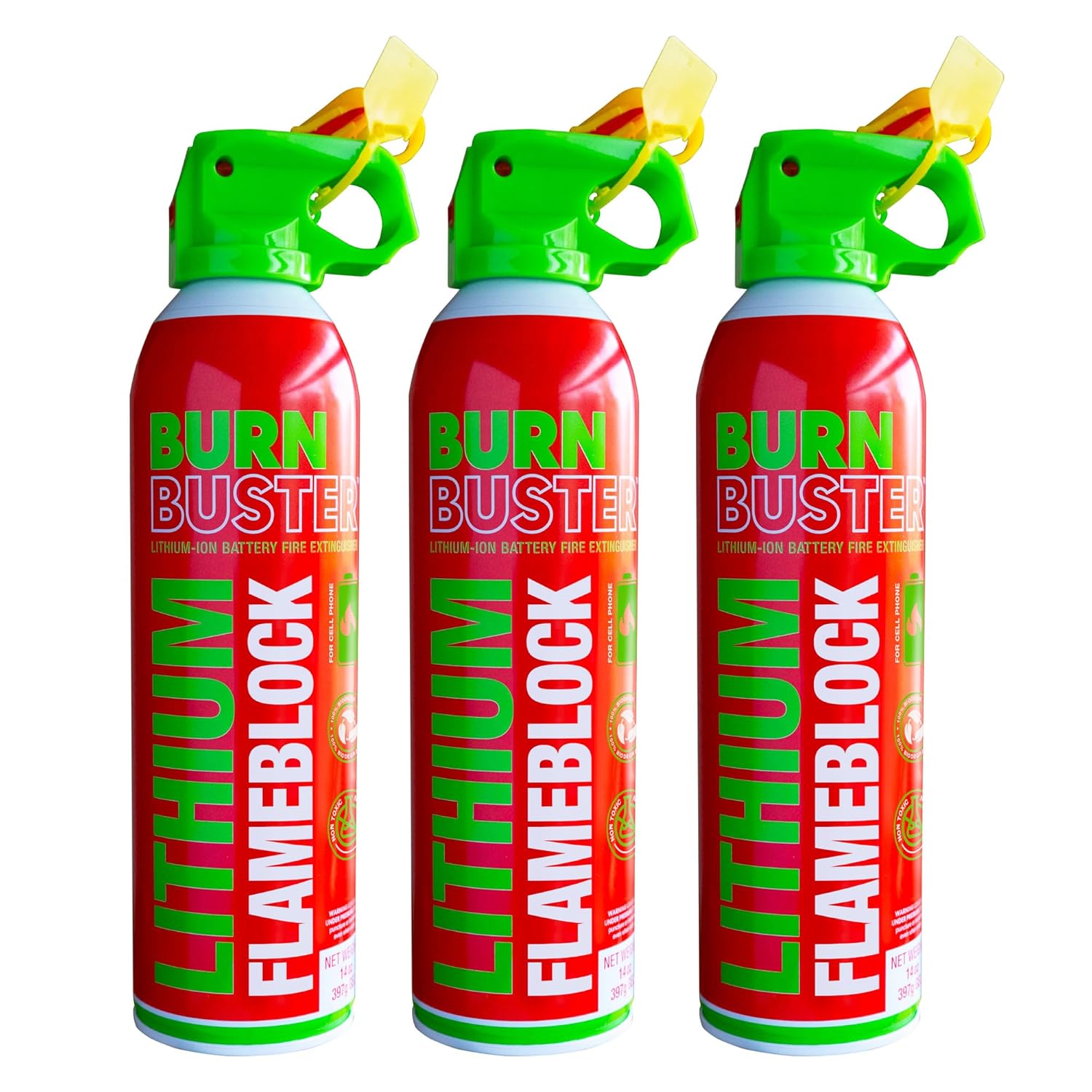 Lithium-Ion Fire Extinguishing Gel 3-Pack for Electronics Safety