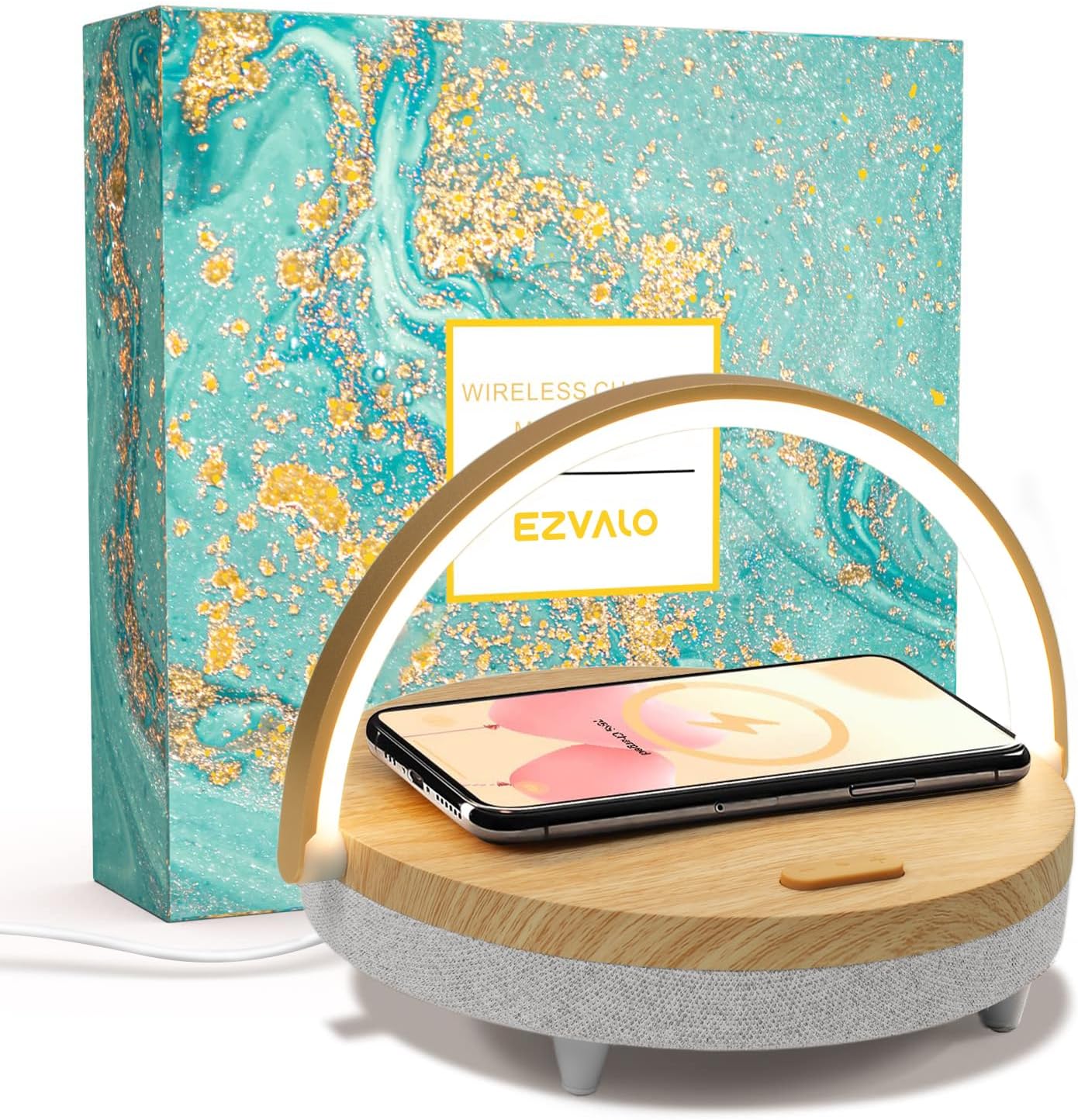Wireless Charger Music Lamp - 4-in-1 Speaker Light
