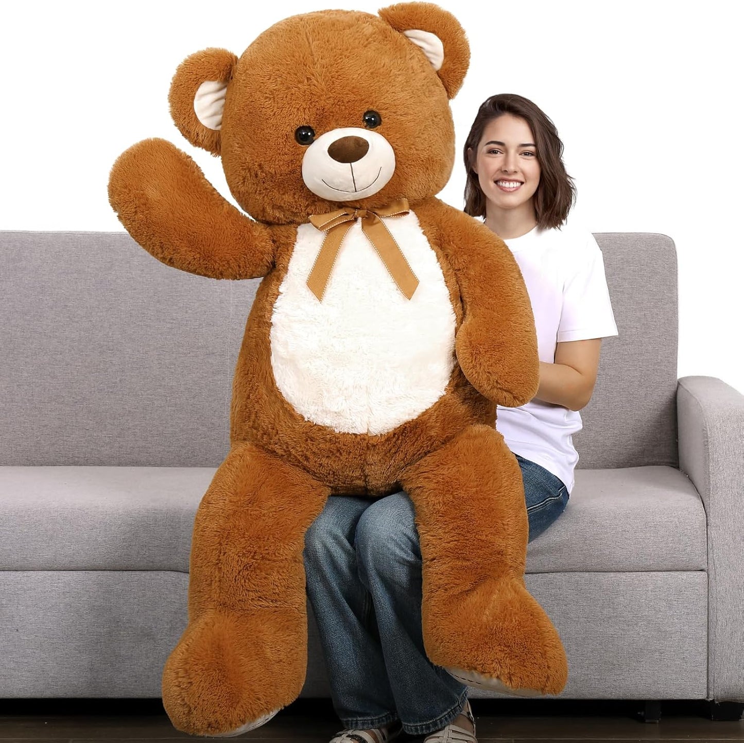 Tezituor Big Teddy Bear 52in - Fluffy Life Size Stuffed Animal