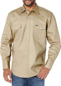 Men's Cowboy Cut Western Long Sleeve Snap Work Shirt - Cotton Fit