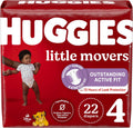 Huggies Size 4 Little Movers Diapers - Secure Fit for Active Toddlers