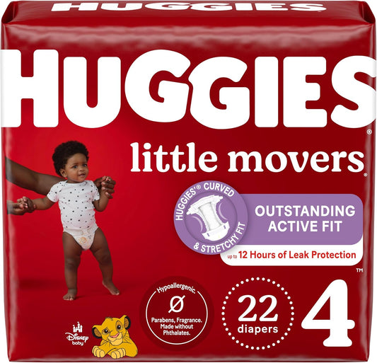 Huggies Little Movers Size 4: 22-37 lbs Protection