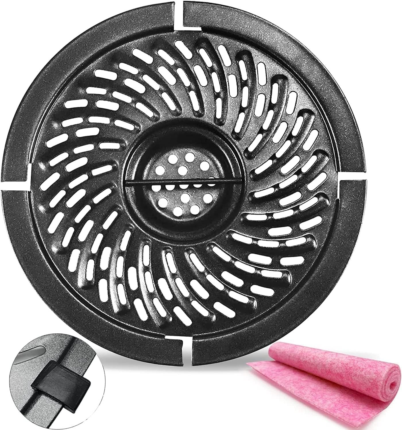 Non-Stick Round Air Fryer Grill Pan - Crisper & Dishwasher Safe