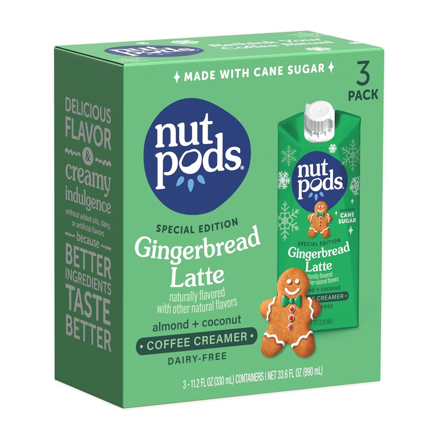 nutpods Gingerbread Latte Creamer Trio: Dairy-Free Bliss!