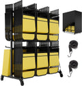 Folding Chair Cart Two-Tier 800Lbs Capacity - Heavy Duty Storage Rack