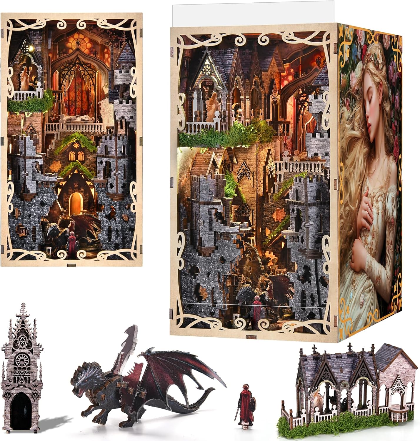 Book Nook Kit Sleeping Beauty DIY Miniature House Dollhouse Decor