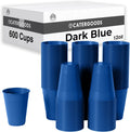 Party Solids Dark Blue Disposable Cups 12 Oz - 600 Pack