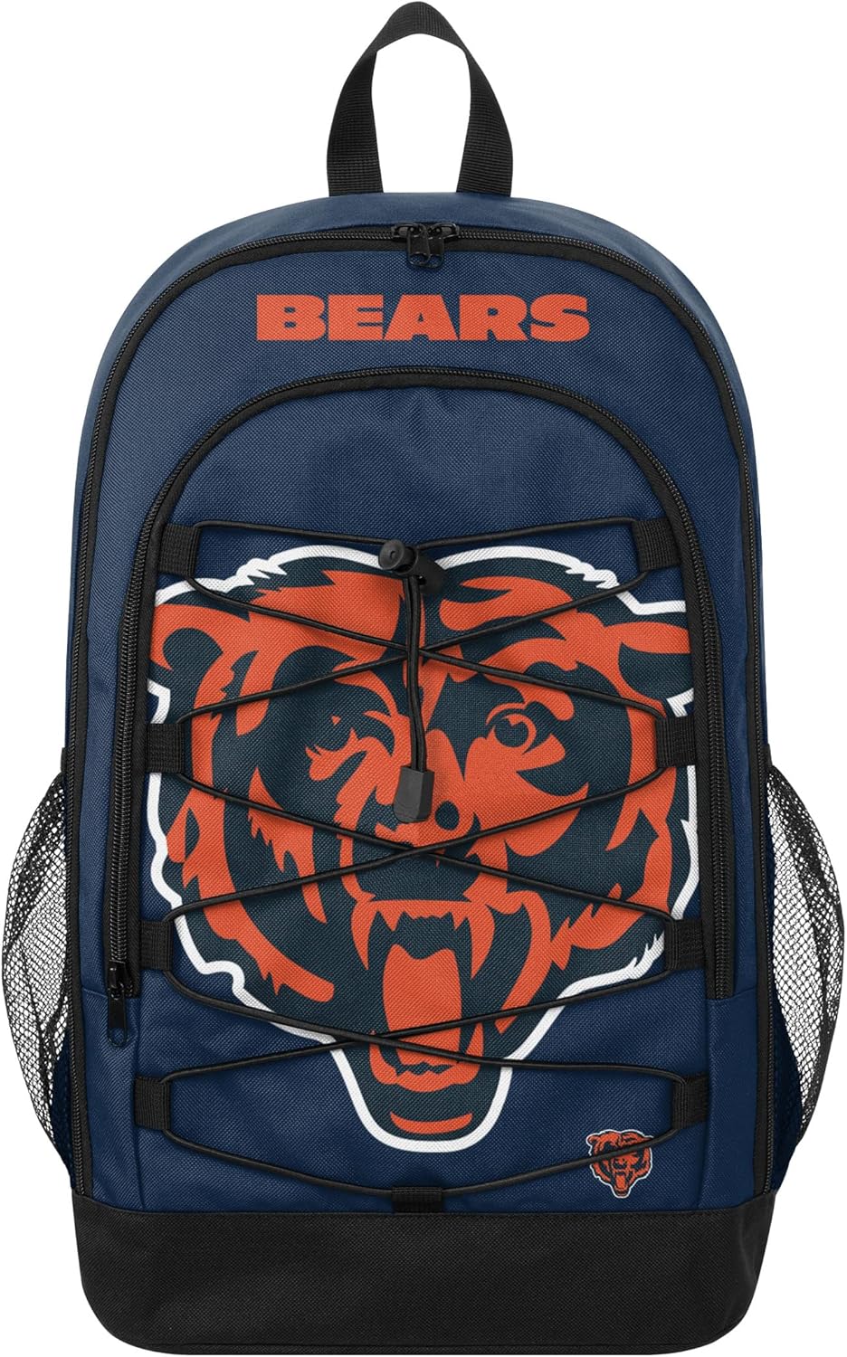 Chicago Bears NFL Big Logo Bungee Backpack for Fans and Students