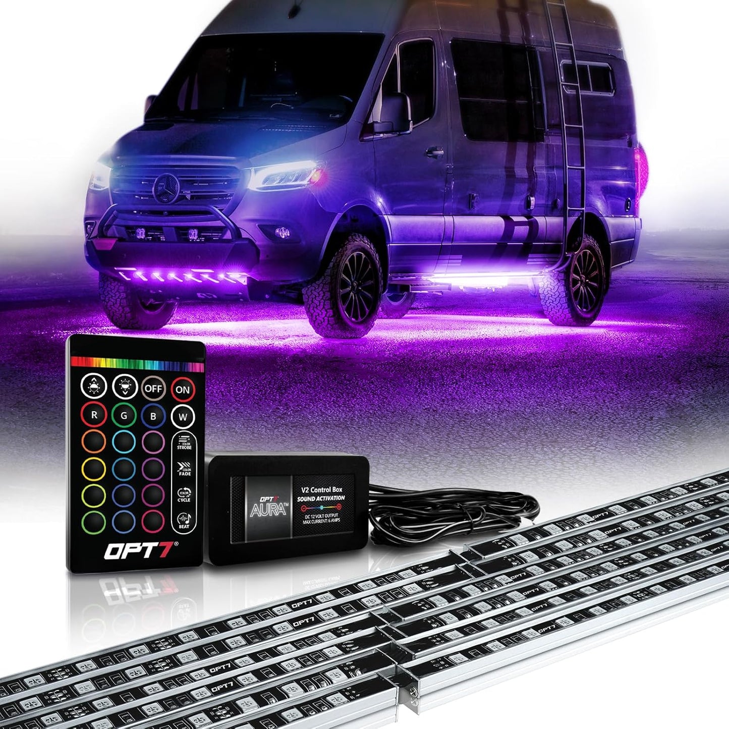 OPT7 Aura Aluminum Underglow Lights for RV and Camper Van