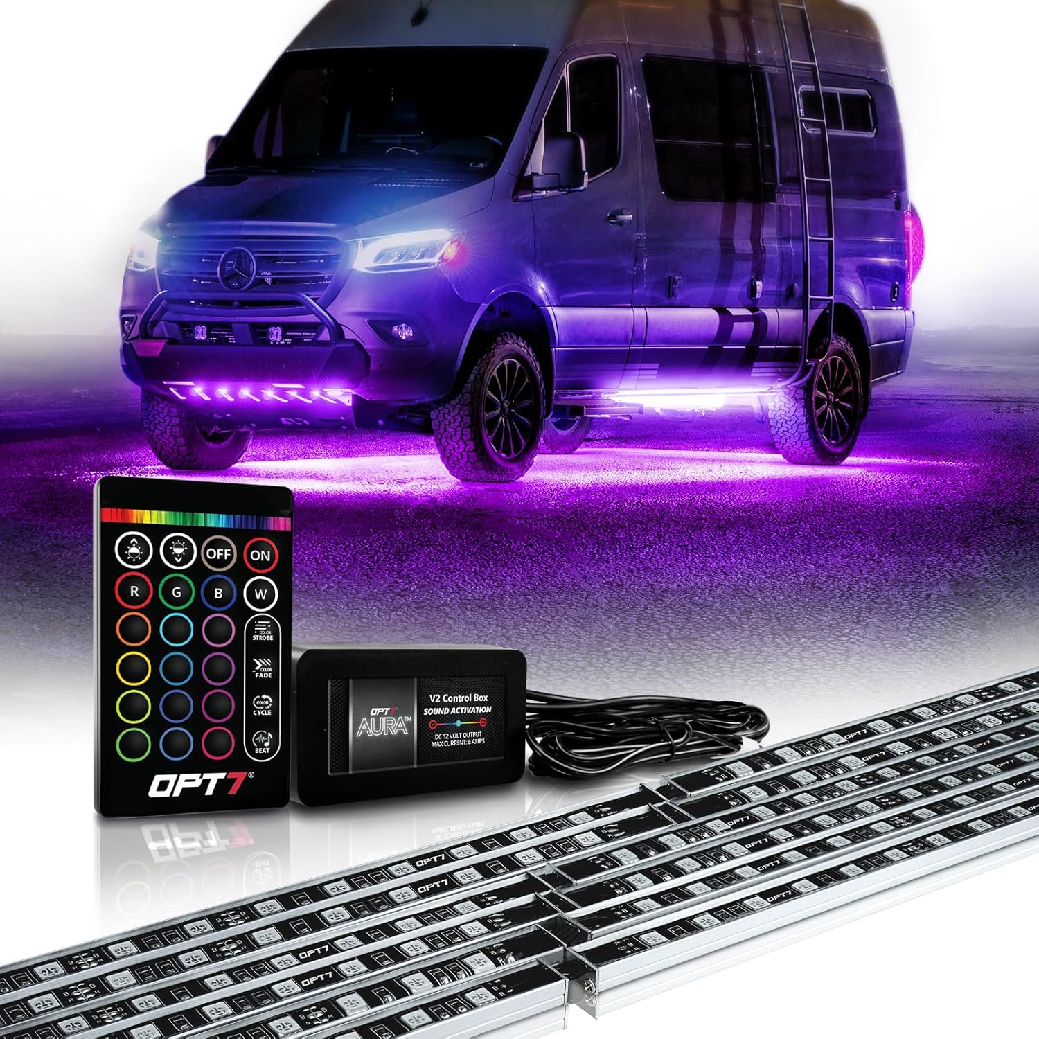 OPT7 Aura Aluminum Underglow Lights for RV and Camper Van
