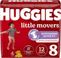 Huggies Little Movers Size 8 Diapers (46+ lbs) - Active Toddler Fit