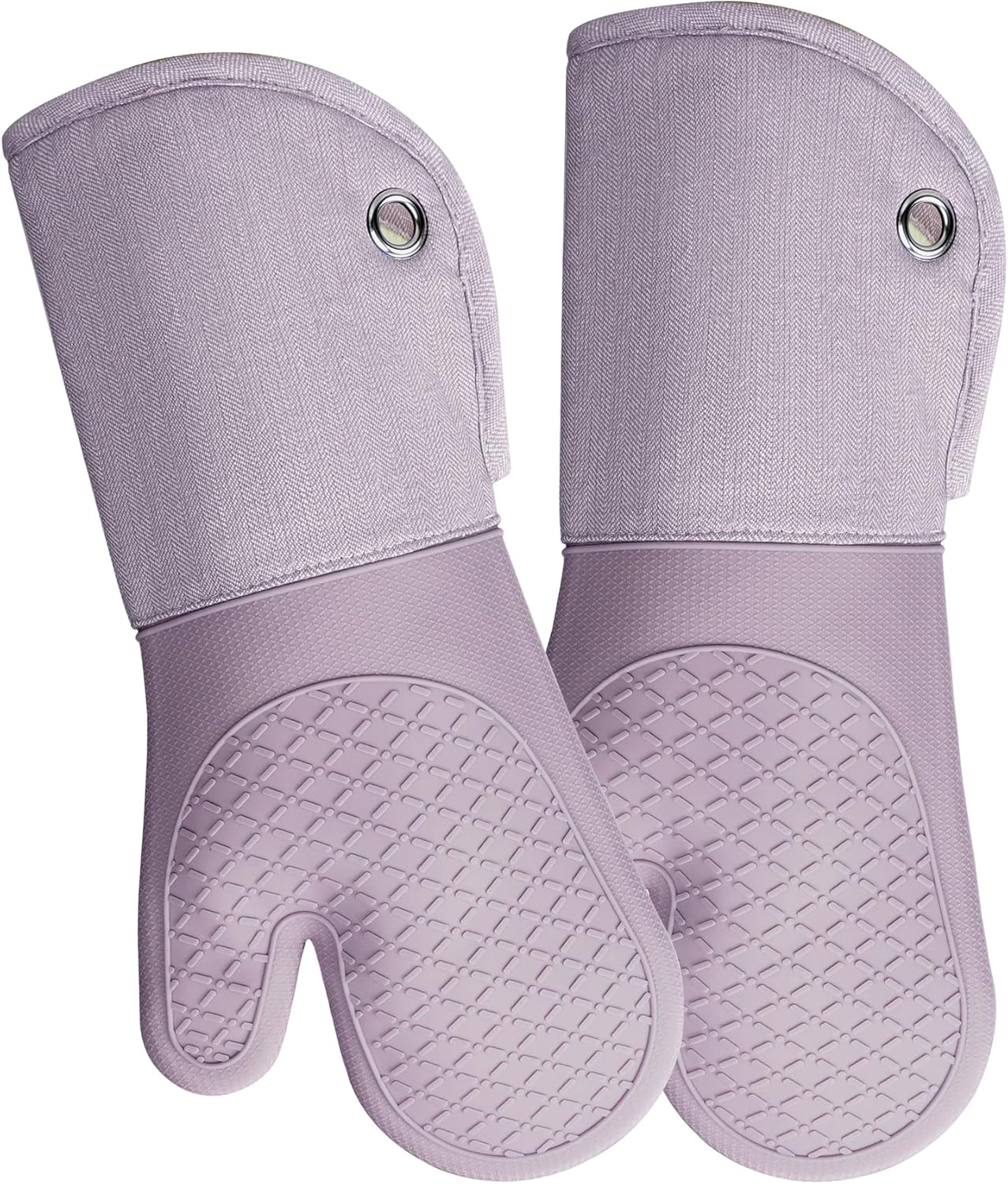 Heat-Resistant Silicone Oven Mitts - Purple