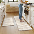 Anti Fatigue Kitchen Mats 2PC Set 20x59 + 20x32 - Cushioned Comfort