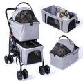 Double Pet Stroller for Dogs & Cats - One-Hand Folding Double Carrier