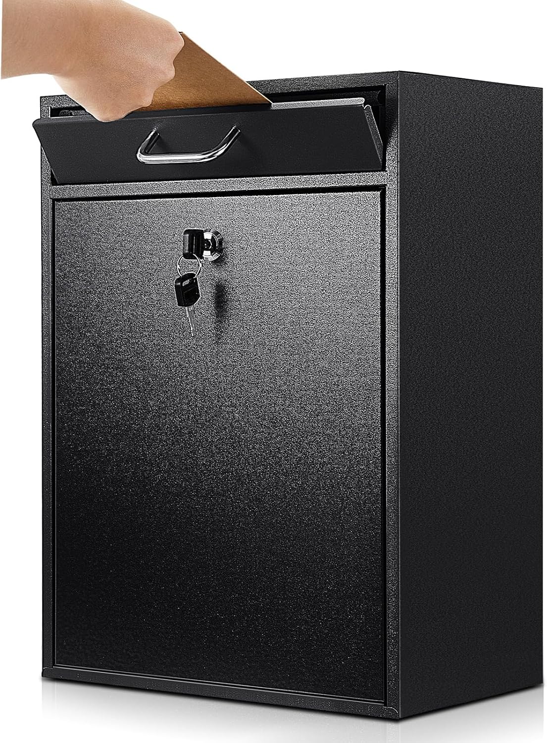 Locking Mailbox with Key for Outdoor Use - Secure Wall Mount